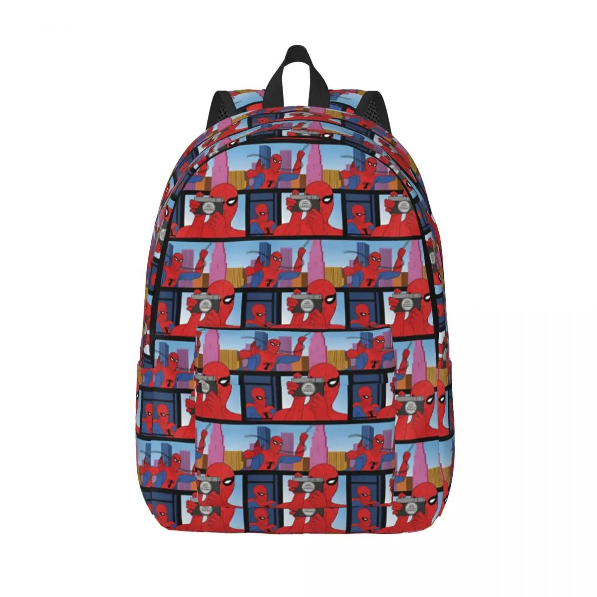 Spider Man Animated Panel Pattern Backpack Leisure Backpacks Boy Girl Workout Soft School Bags Colorful Rucksack