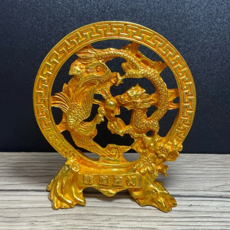 Gilt Dragon and Phoenix Ornament