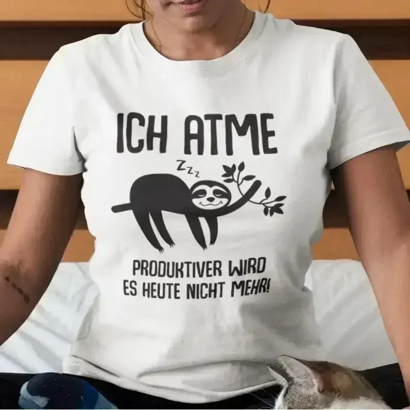 I Breathe More Productively Today Sloth Women s T Shirt