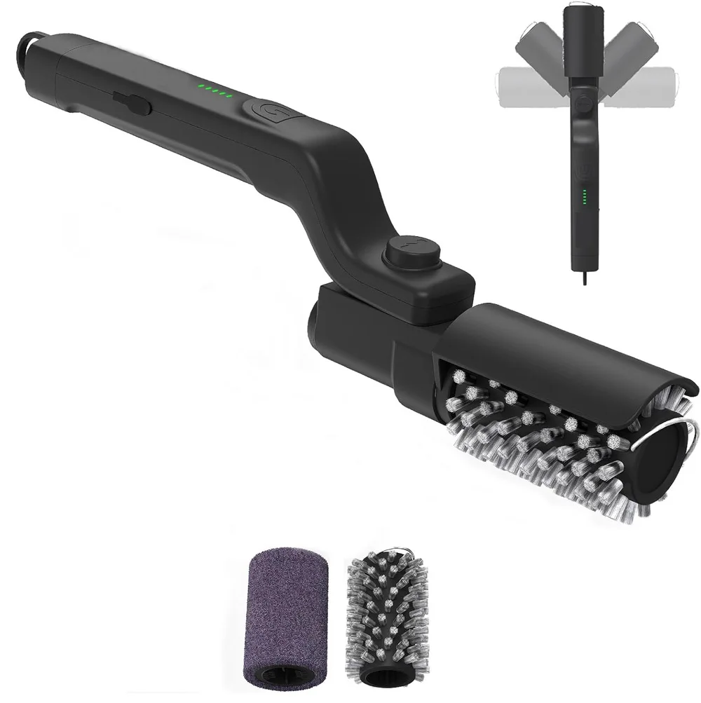 

Щетка для гриля с 3 скоростями вращения, электрическая, 180° ° Регулируемая насадка, очиститель для грилей и коптилен на открытом воздухе, 90 минут работы
