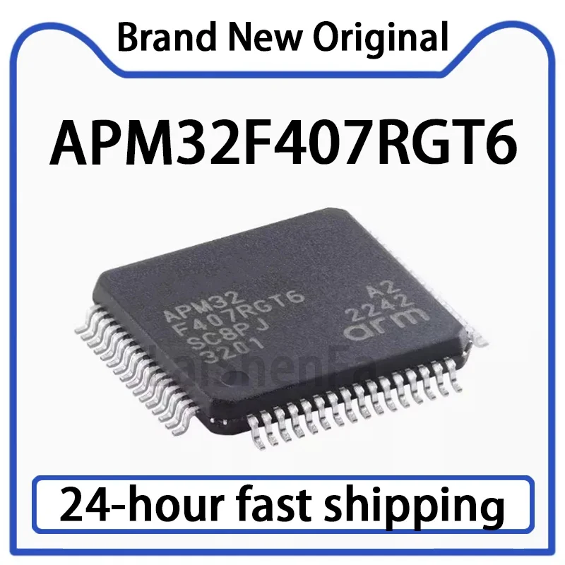 1 قطعة APM32F407RGT6 LQFP-64 ARM Cortex-M4 32 بت متحكم MCU الأسهم الأصلية