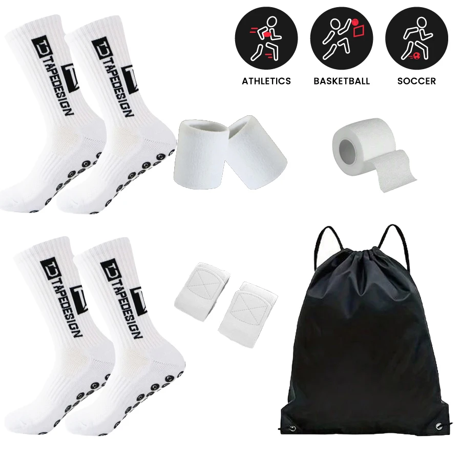 

7-piece set of TC sports socks and protective accessories, suitable for multiple sports such as basketball, soccer, etc