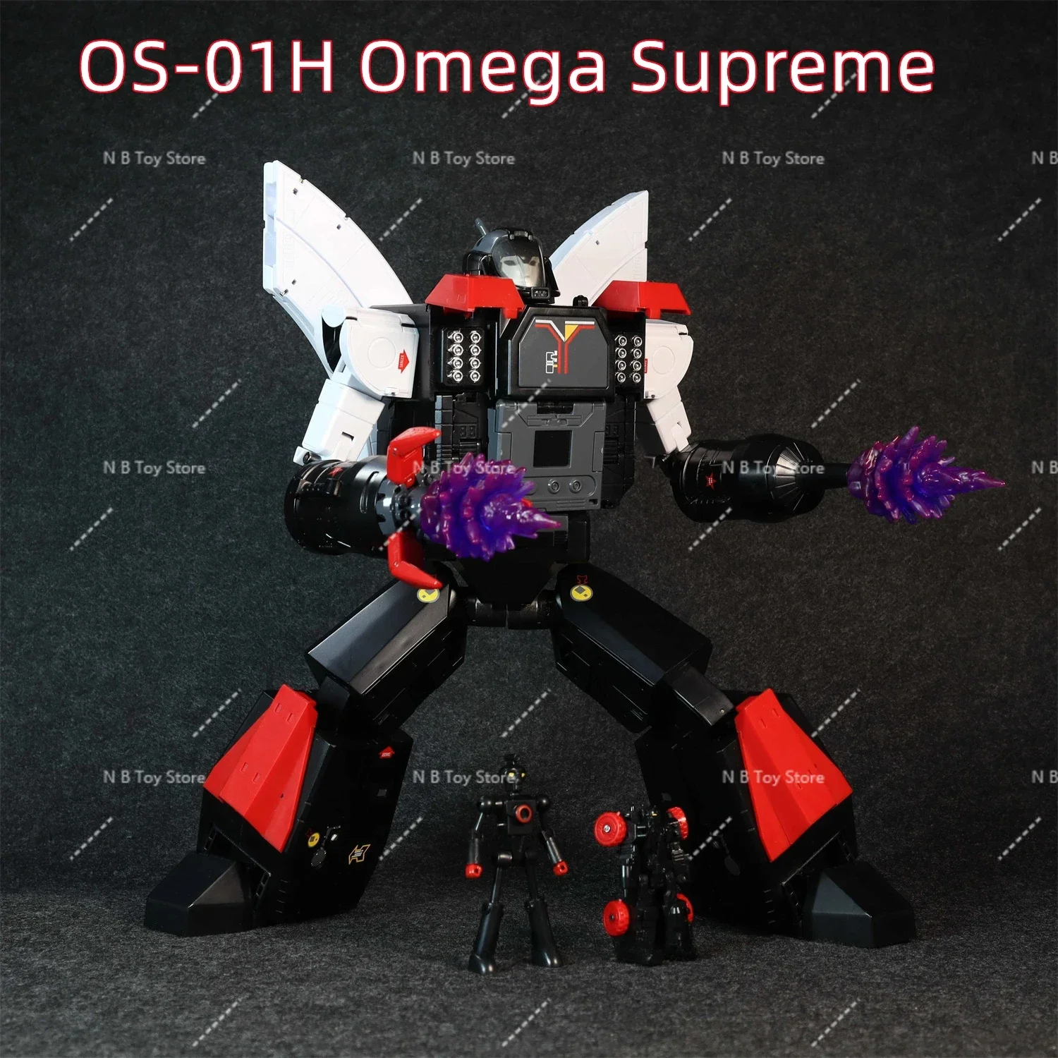 OS-01H Transformation OS01H Omega Michael Huge Dragon Defensive Fortress Basisscheinwerfer mit Motorschienenfigur