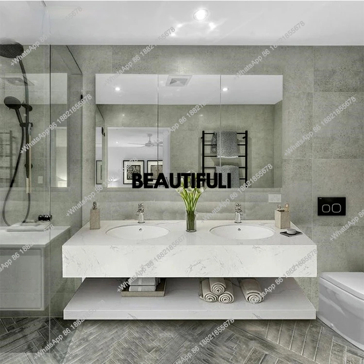 modern luxury customized hotel home full set bathroom cabinet bathroom vanity