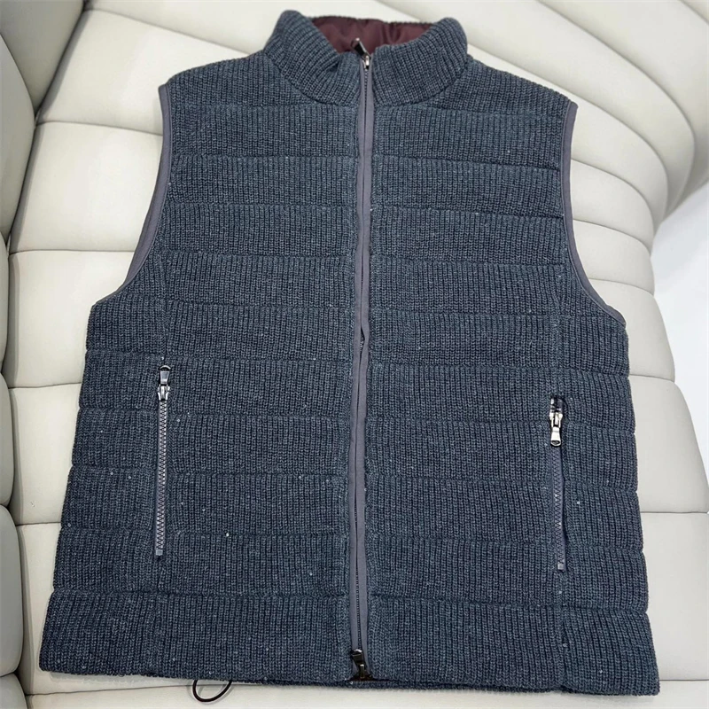 شتاء جديد المرأة الوقوف طوق سميكة الدافئة الترتر محبوك أسفل سترة Y2K جودة عالية موضة عادية بسيطة تانك القمم #3