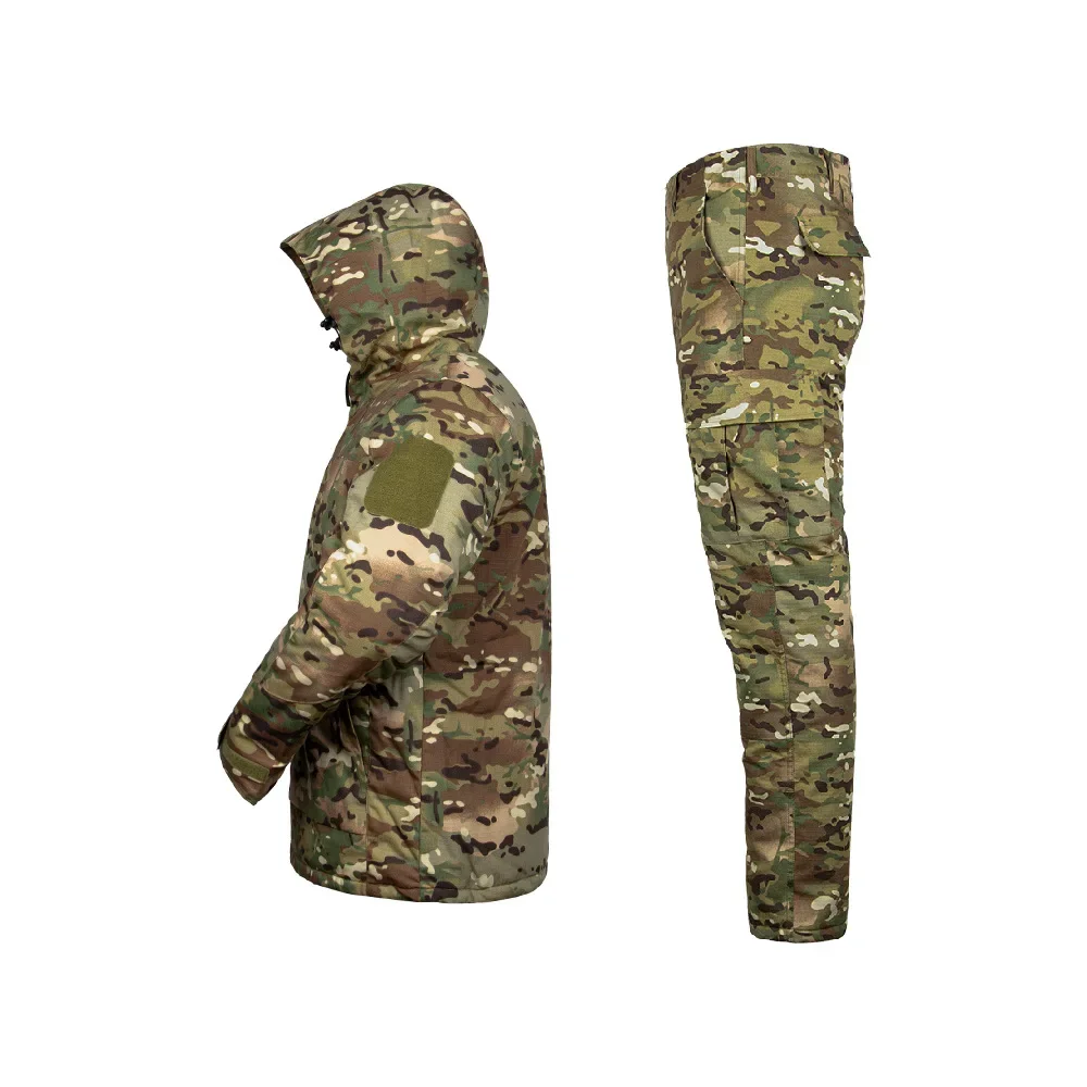 Hunting Jacket For Man 2024 New Autumn Winter Tactical Waterproof Camouflage Hooded Coat Set High Quality Sports Apparel