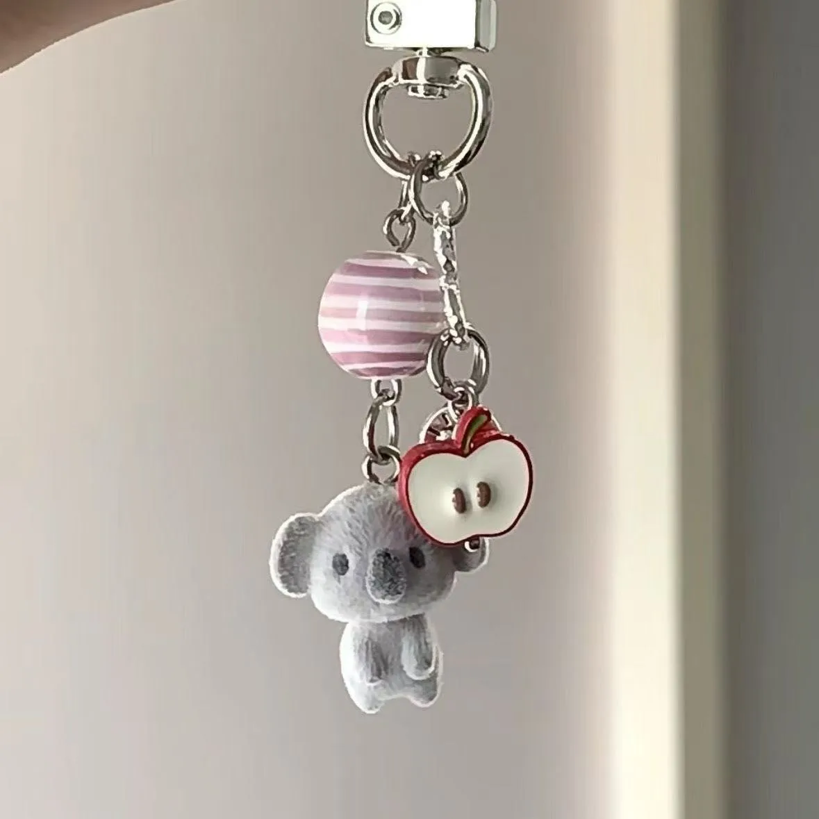 Cute plush bear, sloth, kitten, puppy, rabbit, love schoolbag pendant, cartoon girl heart keychain, cute schoolbag, versatile pe