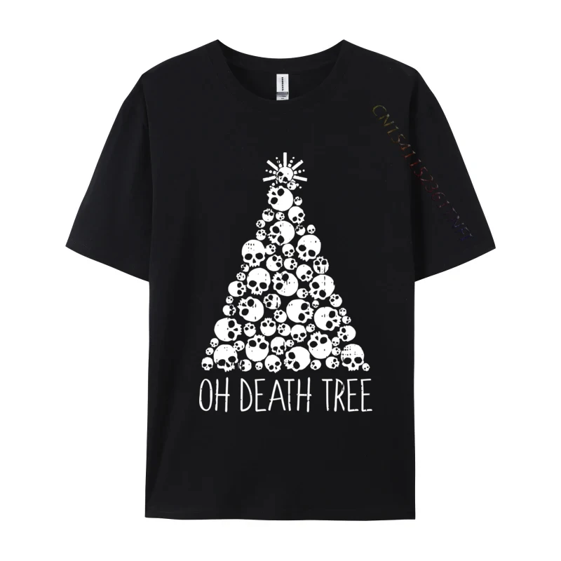 

Skull Christmas Tree Goth Gothic X-Mas Bones Men Women T Shirts Cotton Tops 3d Printed T-Shirts Oh Death Tree T-Shirts