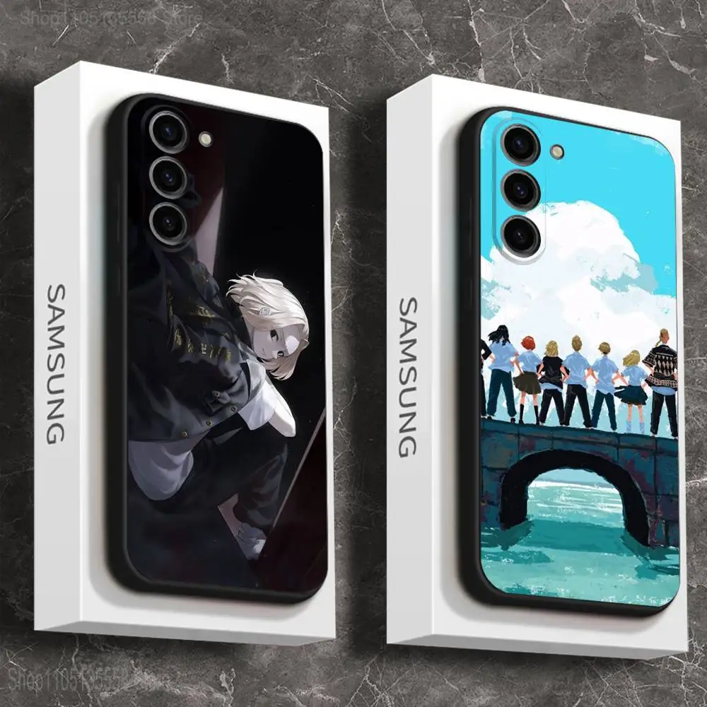 Anime T-Tokyo Revengers Phone Case For Samsung Galaxy A 73,72,51,53,52,71,22,5G,Note,J7,8,9 Soft Black Cover #1