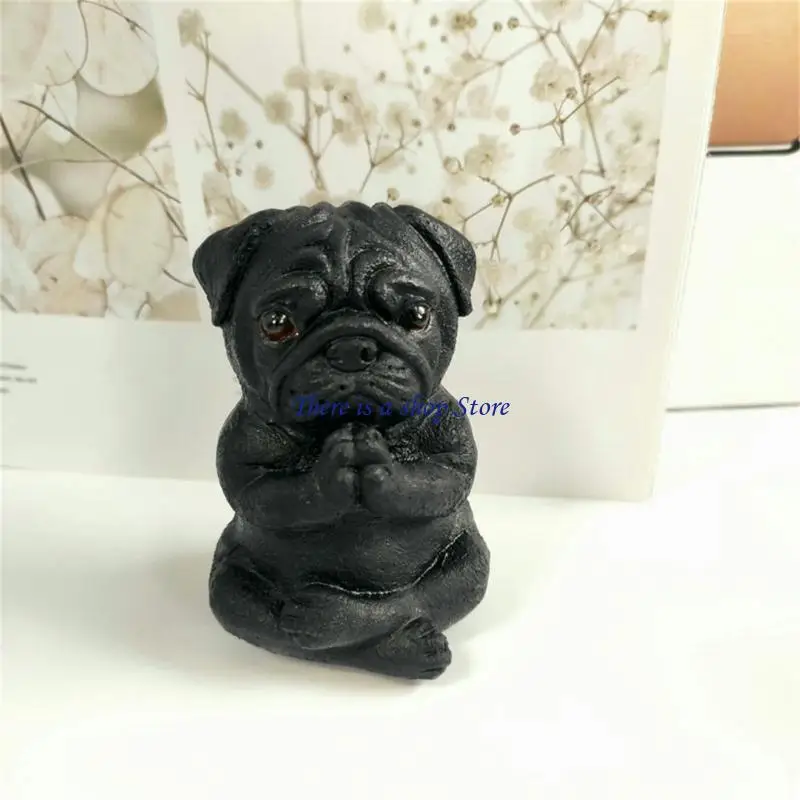 D0AD Elegant Yoga Dog Figurine Embraces Charm Garden Yard Decoration Gift