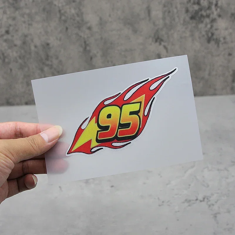 1 шт. "95" наклейка с пламенем для мотоцикла, автомобиля, гоночного стиля, украшение, крутая наклейка, аксессуар