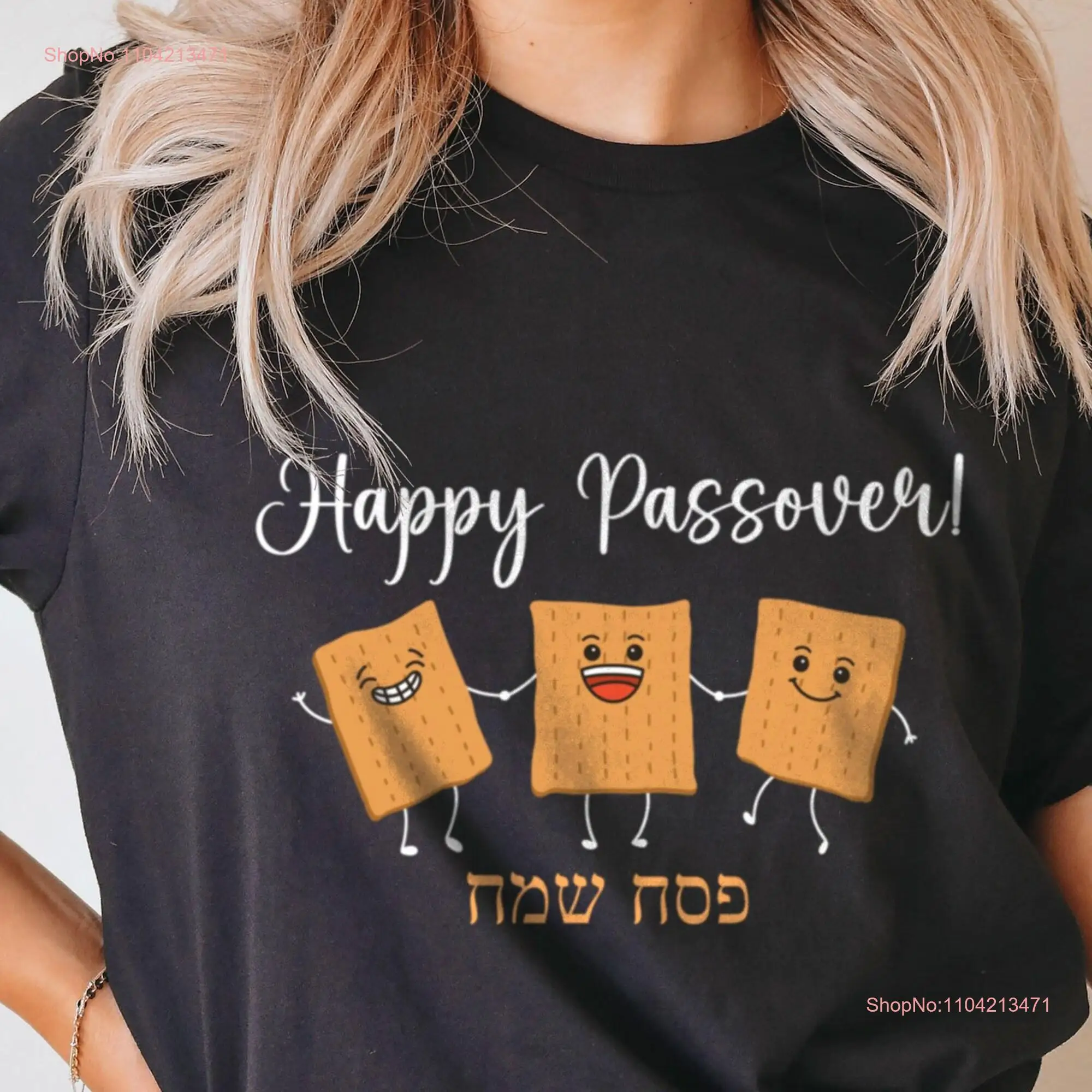 Happy Passover T Shirt Pesach Matching Couple shirts s Matzah Family long or short sleeves