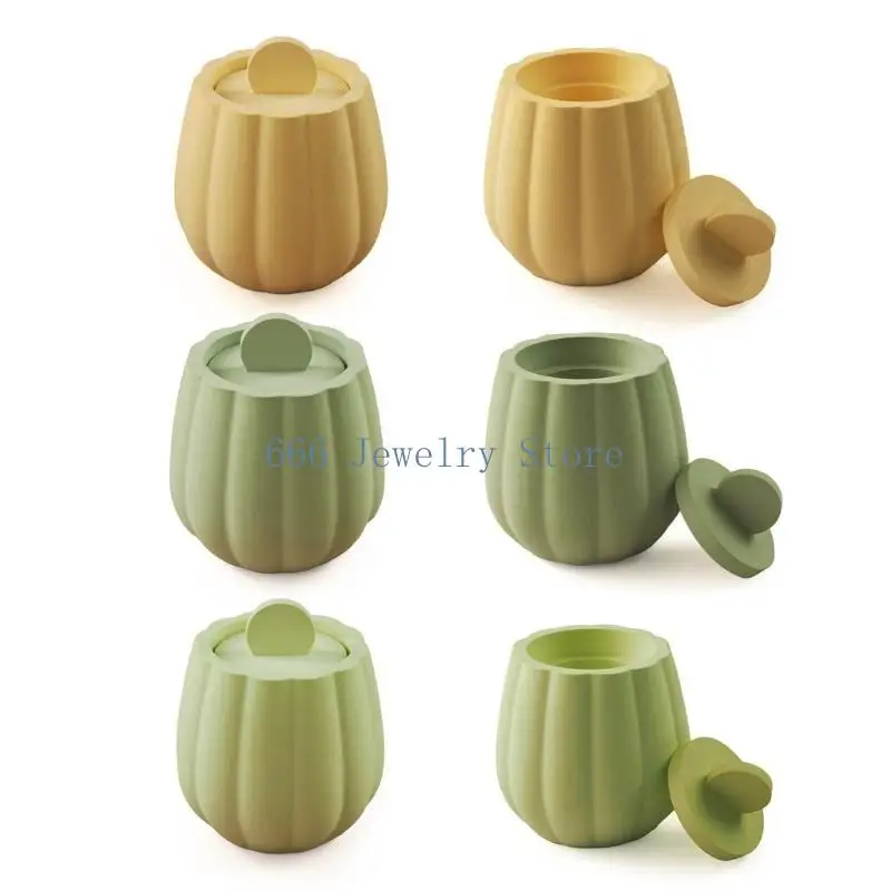 

F2TD Striped Jar Holder Molds Resin Epoxy Casting Mold for DIY Candlestick Jewelry Tray Wedding Home Table Decor