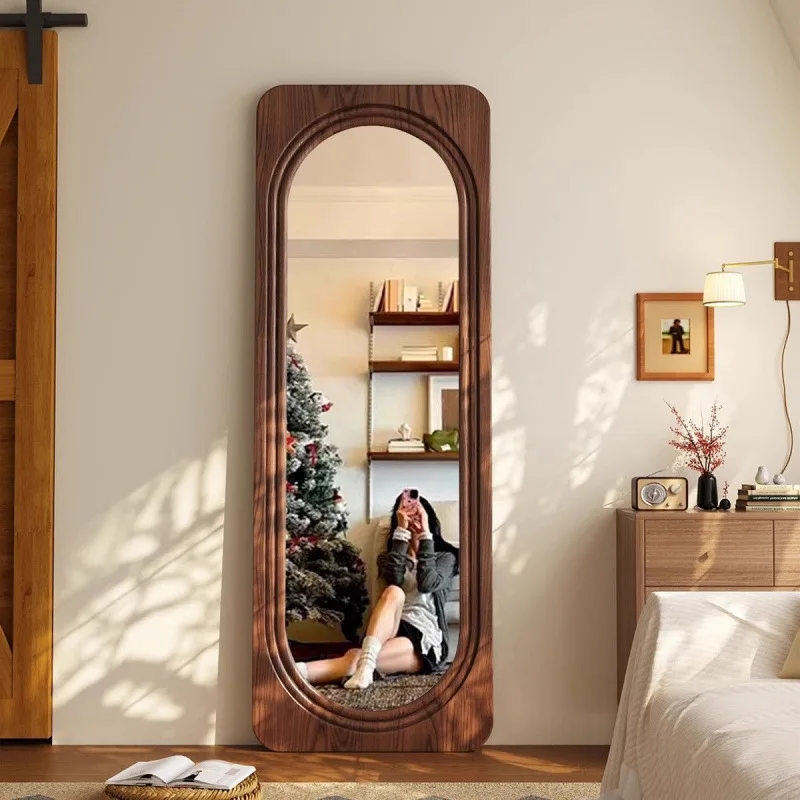 

Wall mounted household bedroom dressing mirror, high-end mirror movable