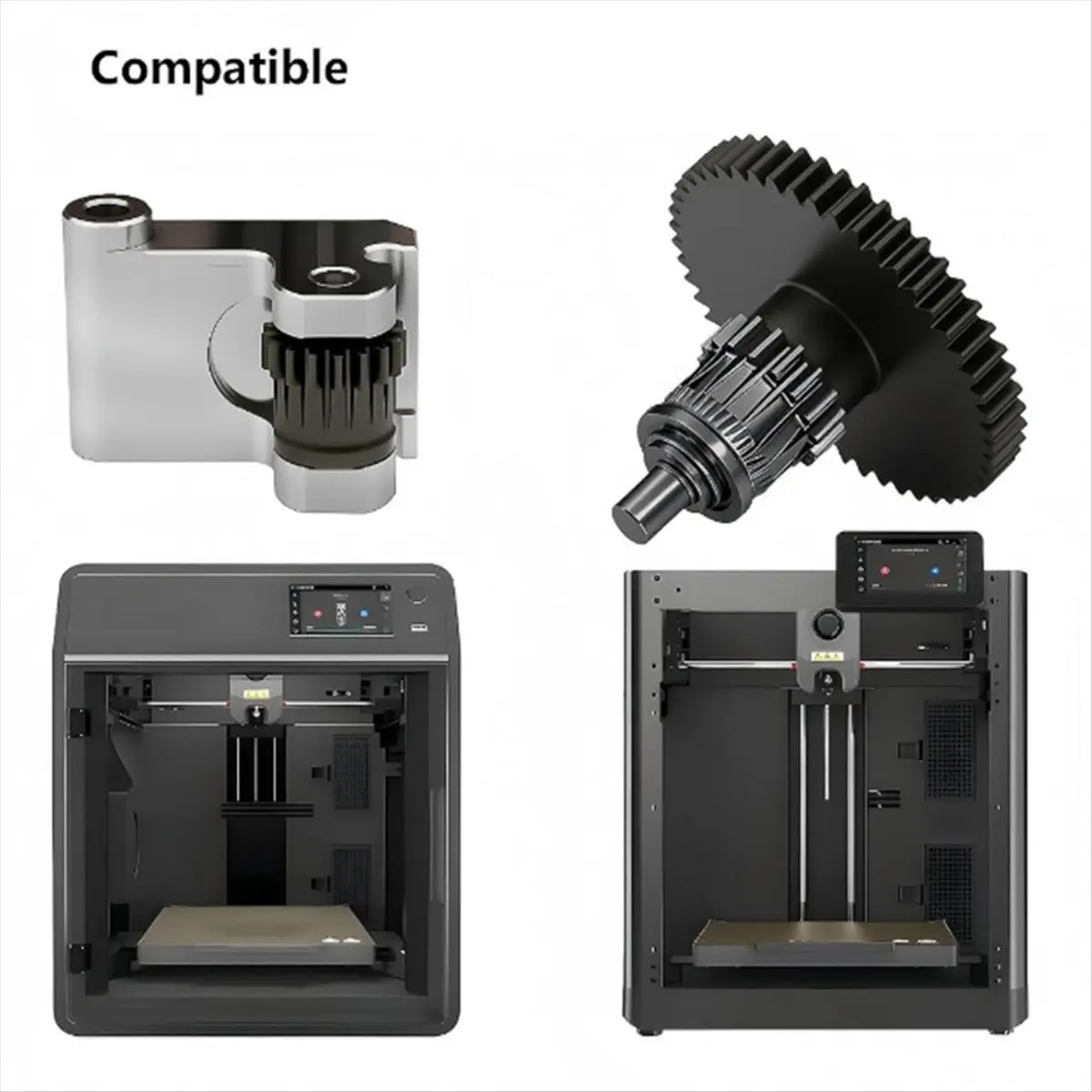 (B63C) For AD5M/Pro Gear High Strength Hardened Steel Coating Extruder Integrated Handle 3D Printing Accessories