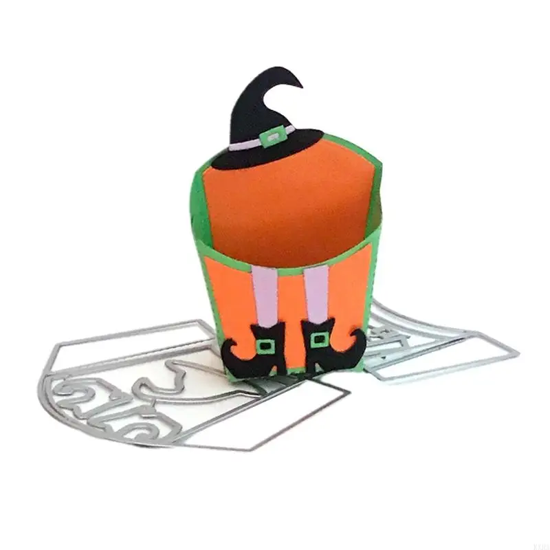 KXRA HALLOWEEN BOX การตัดโลหะตาย DIY แสตมป์งานฝีมือแม่พิมพ์แม่พิมพ์ลายฉลุสำหรับลายนูน