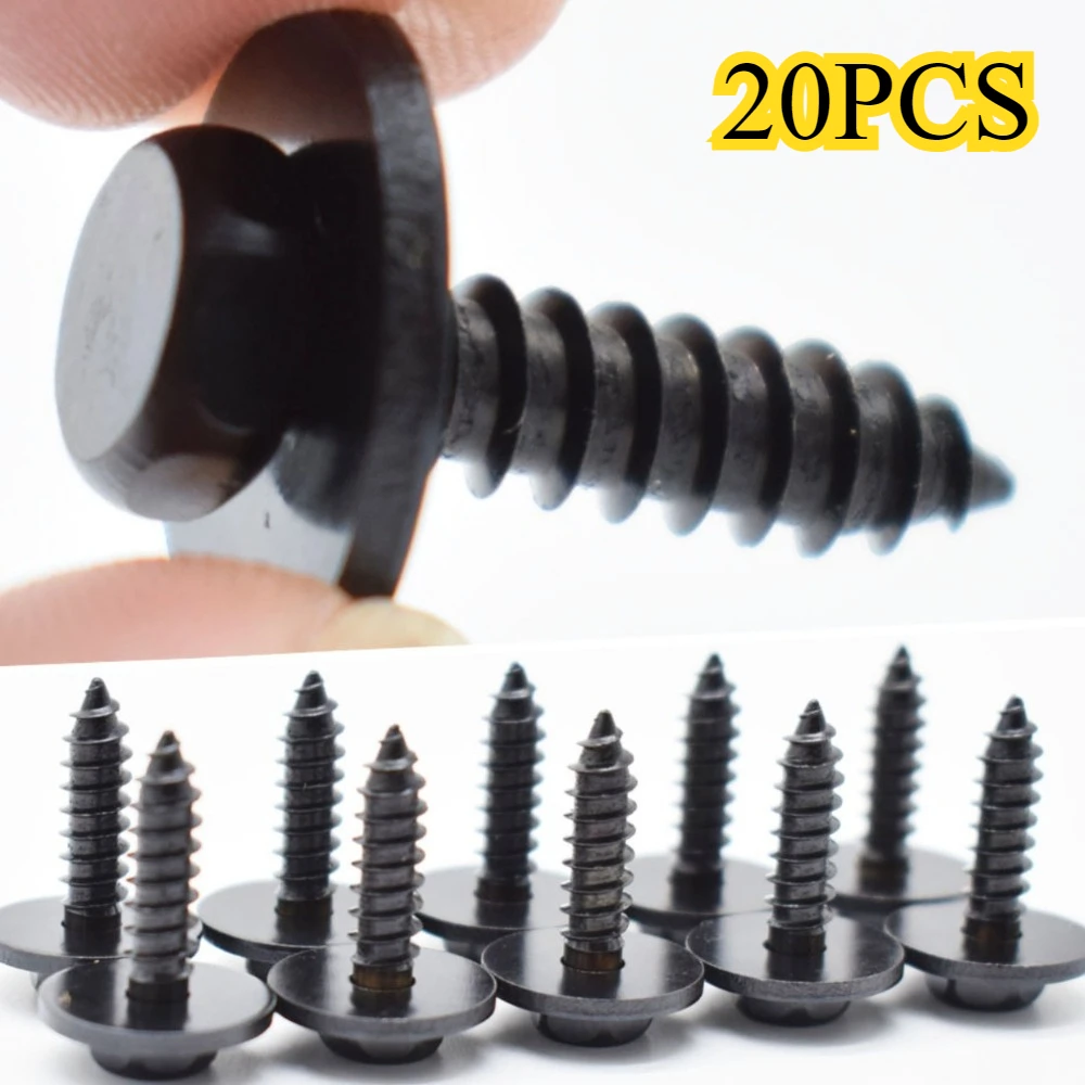 20PCS Car Hexagonal Self Tapping Screw 6*17 Lining Repair Parts Plastic Clip Refit Mudguard Buckle For Toyota Lexus Cross Bumper