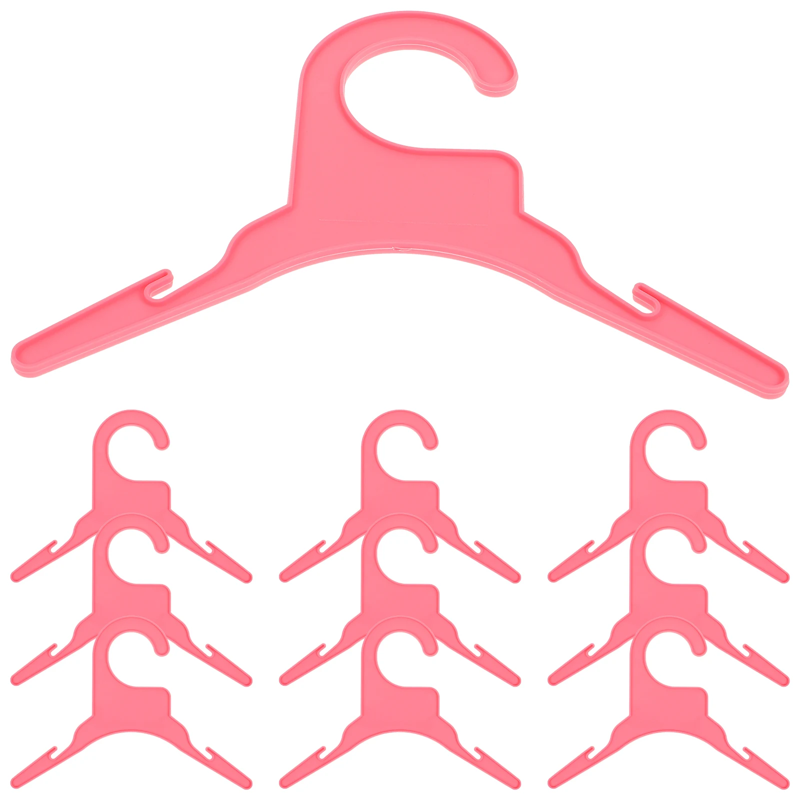 

10 Pcs Dog Clothes Hangers Small Plastic Clothing Rack Pink Lightweight Durable Portable Indoor Outdoor Use Friendly Pet