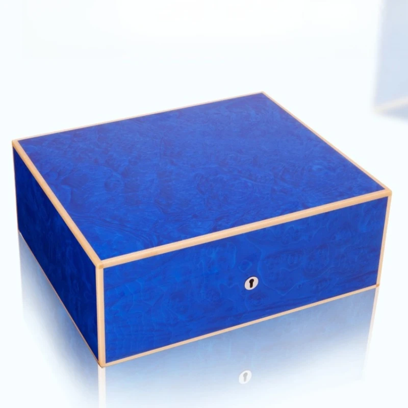 Zigarren-Feuchtigkeitscreme, Königsblau, 75 Stück, Zedernholz, hochwertige Klavierfarbe, alkoholfrei