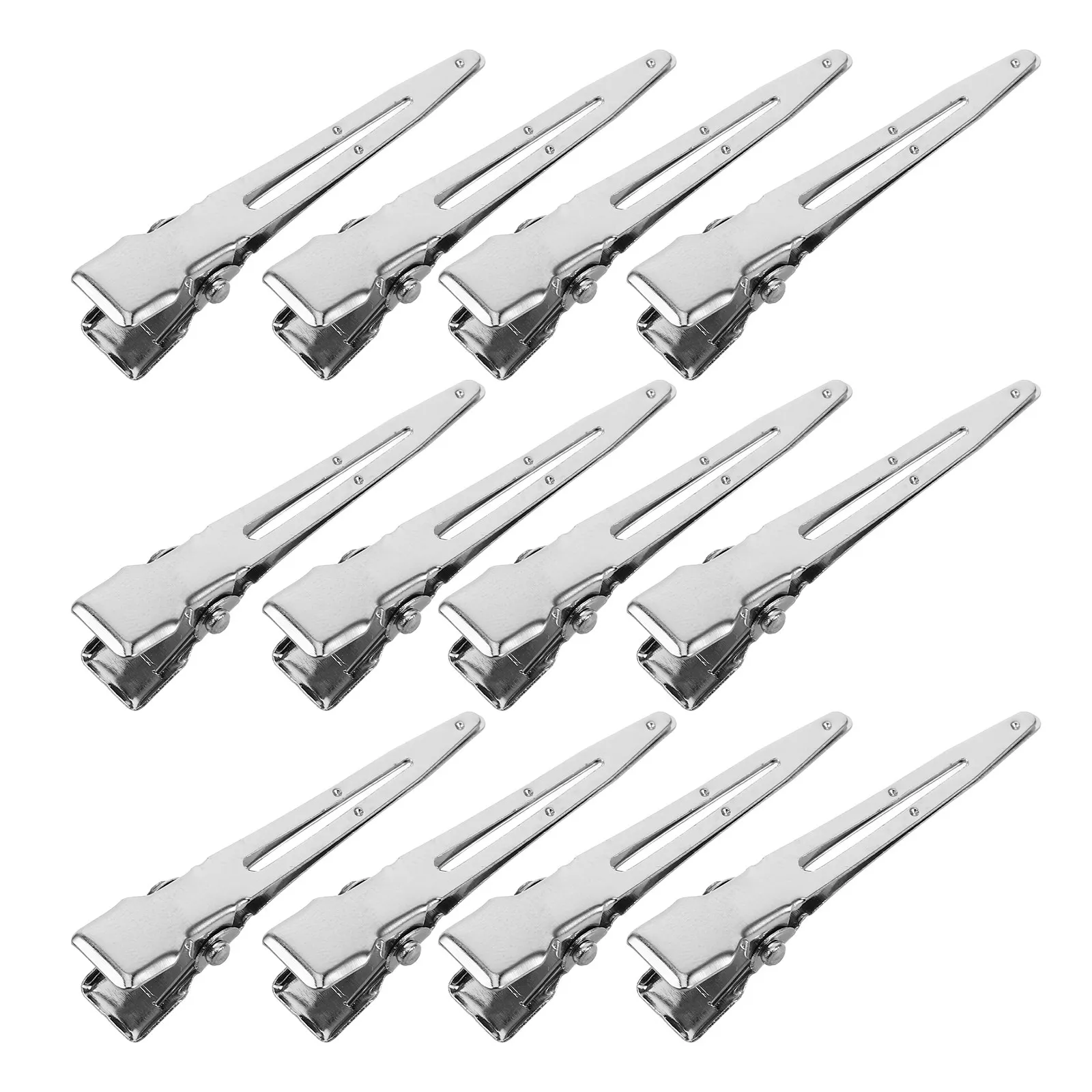 Small Metal Duck-Billed Hair Clips for Sectioning, Styling & Coloring – Stainless Steel Curl Clips (1 Pack)