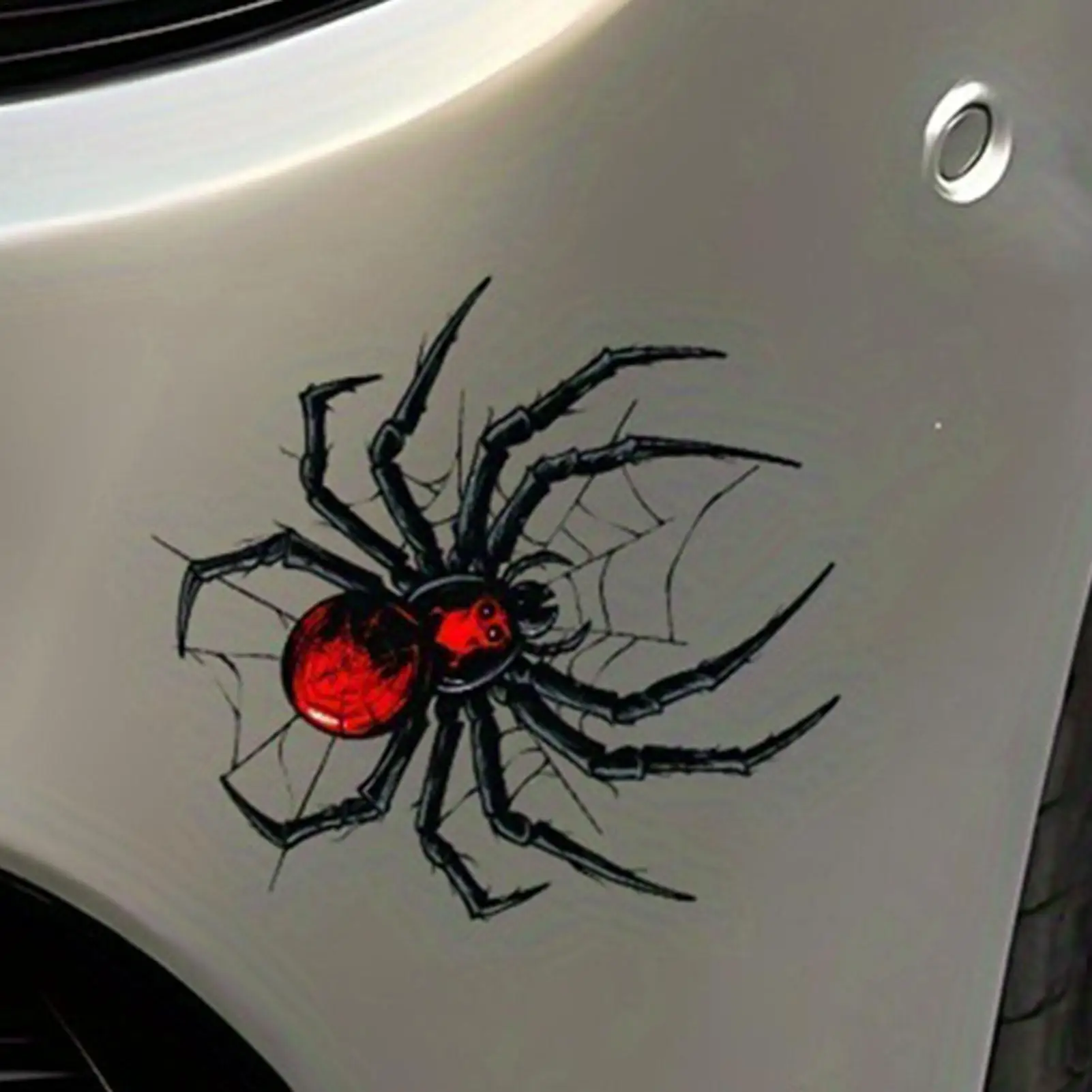 

1 шт. Забавные наклейки с пауками для мотоциклов, водонепроницаемые, с изображением животных, для боковых панелей, топливного бака, обтекателей, виниловые наклейки на Хэллоуин