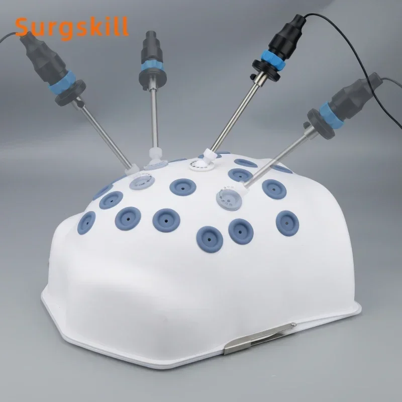 Simulated Insufflated Belly Laparoscopic Trainer Simulator Training Box with 30+0 Degree HD came And 10 Training Modules