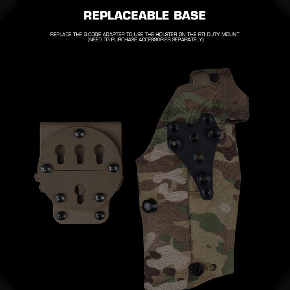 ยุทธวิธีซ้ายมือHolster Airsoft G17 X300 Light Quick ReleaseปืนQLS Mount AdapterขาShroudสําหรับล่าสัตว์CSยิง