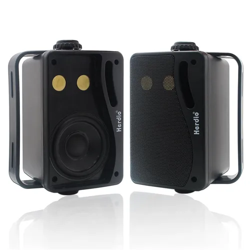 Herdio-altavoz pasivo para exteriores, 3,5 pulgadas, con cable, resistente al agua, 200W, 3 vías, montaje en pared montable Premium, para Patio, barco marino