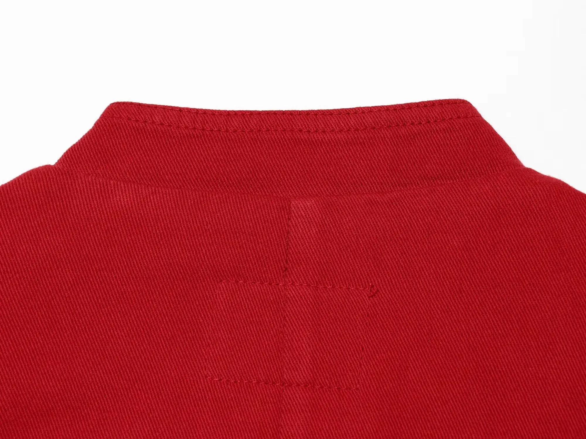 Damen Vintage Streetwear Einfarbige Jacke Elegante Rote Mode Doppelreihiger High-Street-Chic Damenmantel – Detail 5