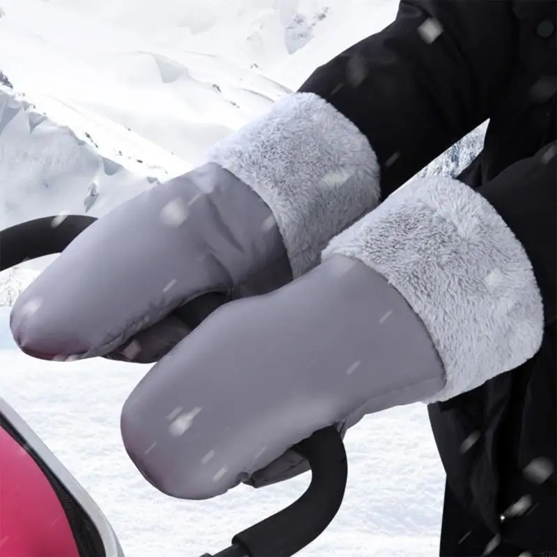 97BE Cochecito Guantes cálidos Silla Mantenga las manos calientes Disfrute paseos aire libre