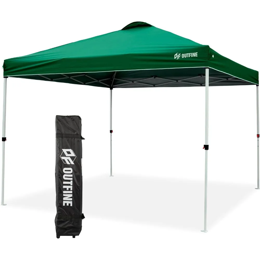 

Pop-up Canopy 10x10 Patio Tent Instant Gazebo With Wheeled Bag, Sandbags x4, Tent Stakes x8 (Green, 10 * 10FT)