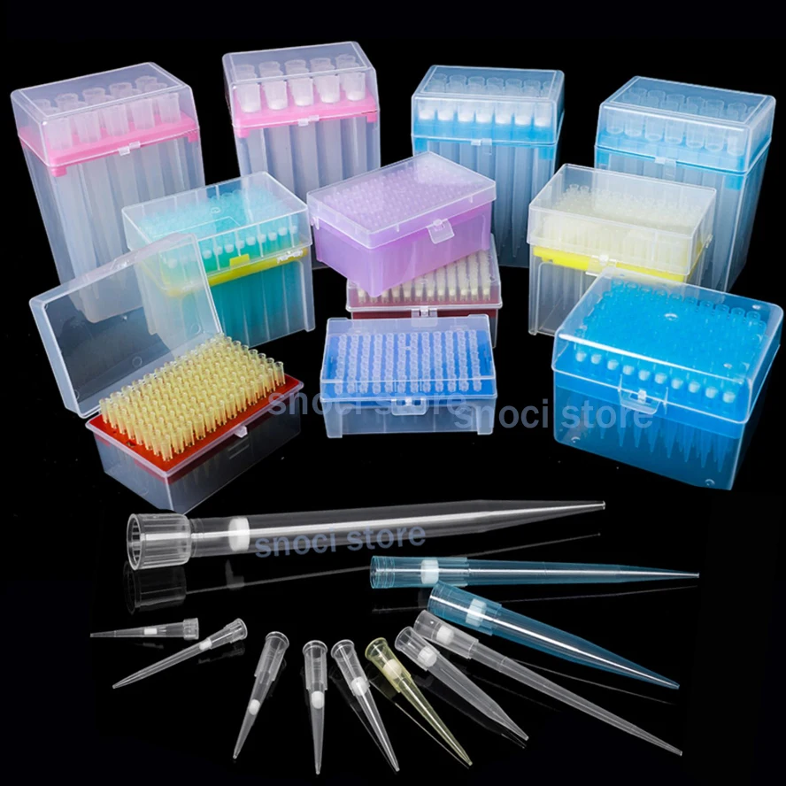 1 Set Lab Pipette Tips PP Sterilize Universal Plastic Pipette Tips With box Precision Liquid Transfer, Laboratory Applications