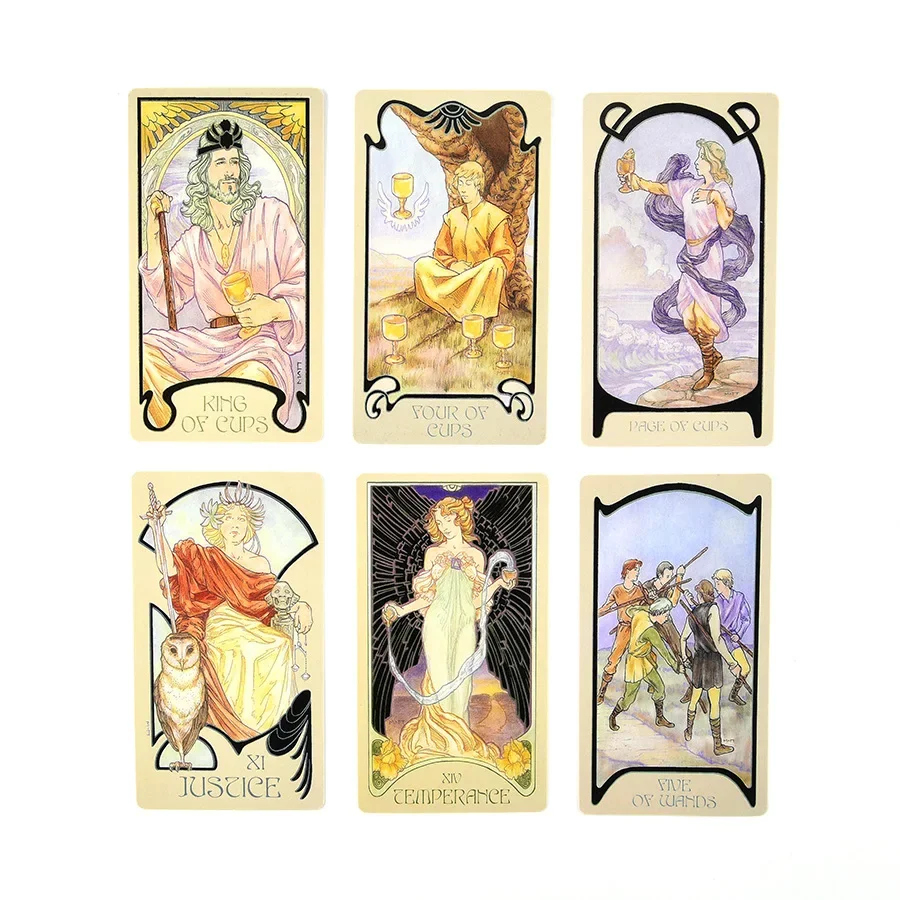 Ethereal Visions Illuminated Tarot Cards, Queen of the Moon, Seasons of the Witch Deck, Board Table Games for Party, High Quality