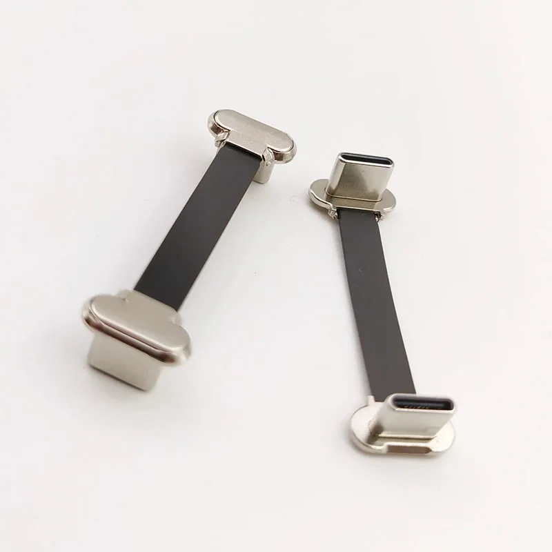 USB2.0 Type C Male To Male FPC Flexible Flat Cable Same Direction Design Fast Charge Data Line For Magnetic Power Bank Portable