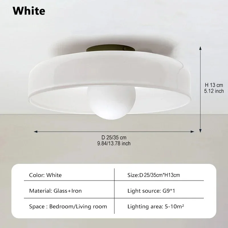 Nordic LED Glazen Plafondlamp Eenvoudige Retro 25/35 cm Multi Kleur G9 Slaapkamer Woonkamer Foyer Studie decoratieve Verlichtingsarmaturen
