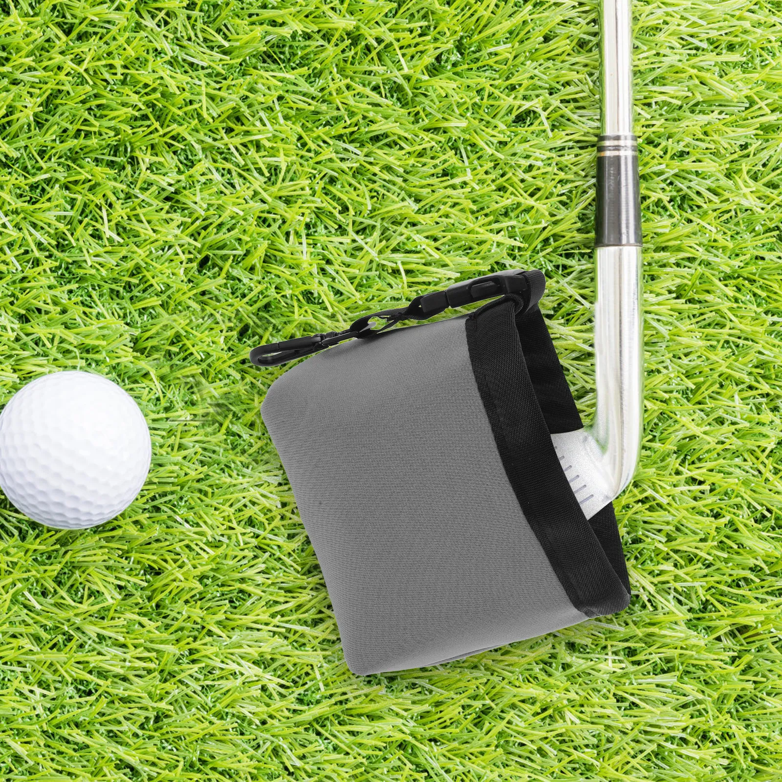 Golf Club Cleaner Bag Portable Detachable Lightweight Easy Clean Fabric Multifunctional for Golf Balls Clubs Grips