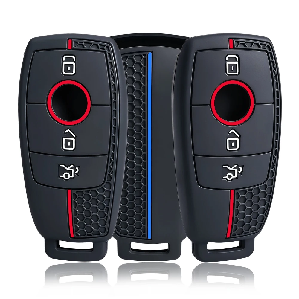 Silicone Car Remote Key Fob Case Cover For Mercedes Benz A C E S G Class GLC CLE CLA GLB GLE GLS W177 W205 W213 W222 X167 AMG