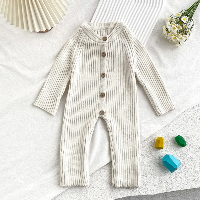Baby Autumn Clothes Long Sleeved Sweater Baby Cute Jumpsuit Knitted Clothes Newborn Outdoor Rompers Clothes