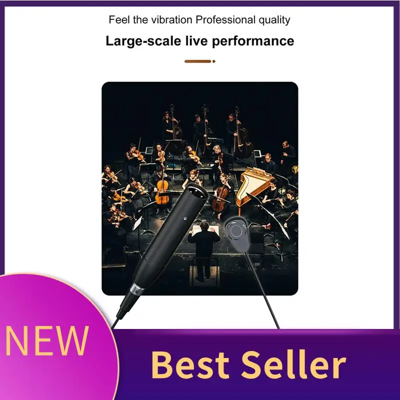 

M07K-GC411 Instrument Pickup Wired Violin Microphone Musical Instrument Condenser Mics Omnidirectional Pickup With 5M Wire