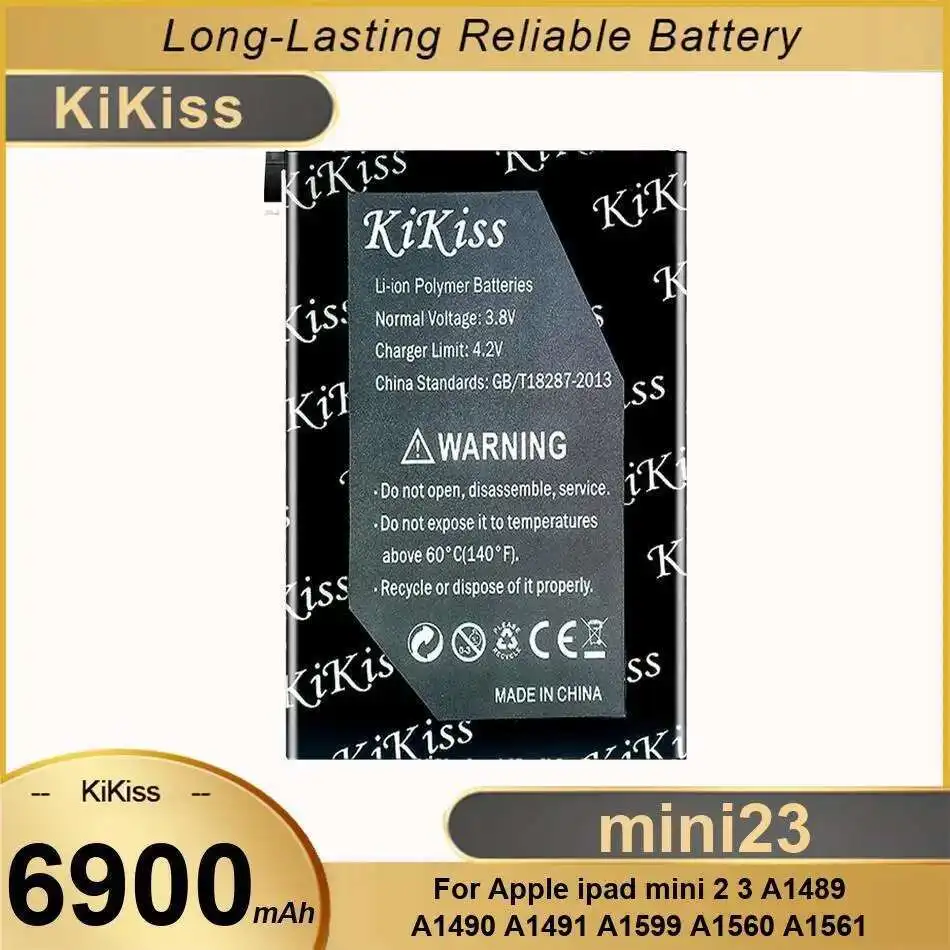 

Tablet Battery Mini23 6900Mah For Apple Ipad Mini 2 3 A1489 A1490 A1491 A1599 A1560 A1561