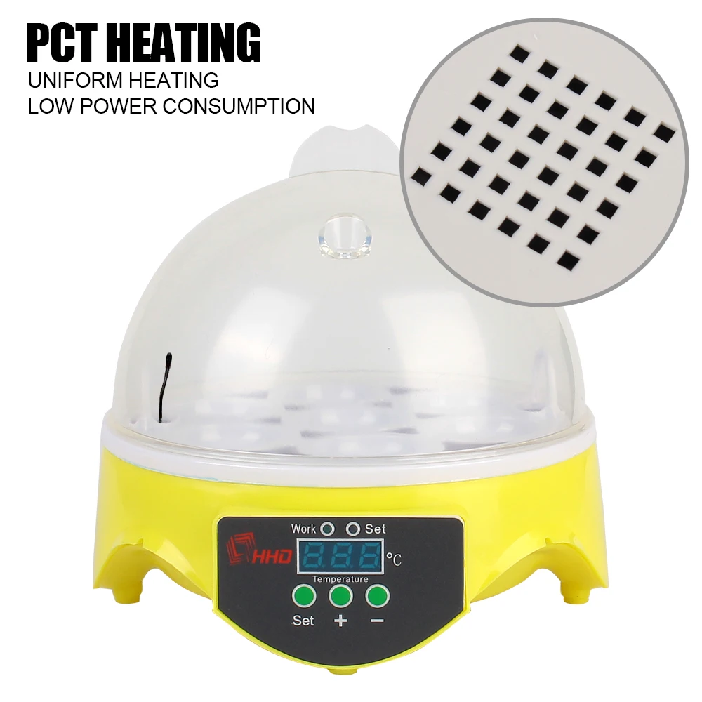 حاضن لدجاج البط الطيور حمامة حاضنة الدواجن 7 البيض حاضنة البيض الصغيرة قابل للتعديل درجة الحرارة الرقمية مزرعة التفريخ