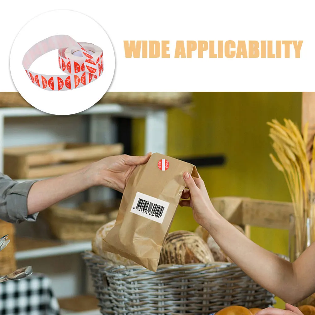 4 لفات بيع ملصقات متجر بيع بالتجزئة سعر لاصق قوي ملصق تسمية علامة سوبر ماركت مبيعات تسميات ملصقات بيع