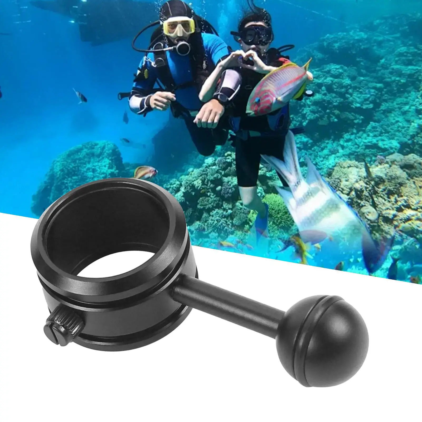 

Diving Flashlight Clamp Anti-slip Easy Installation Diving Light Ball Head Clip For Underwater Photography Camera Action Camera