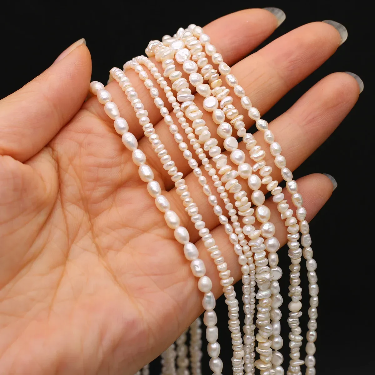 

Natural Freshwater Pearl Beads White with Various Irregular Shapes for Making DIY Charm Jewelry Necklace Bracelet Accessory