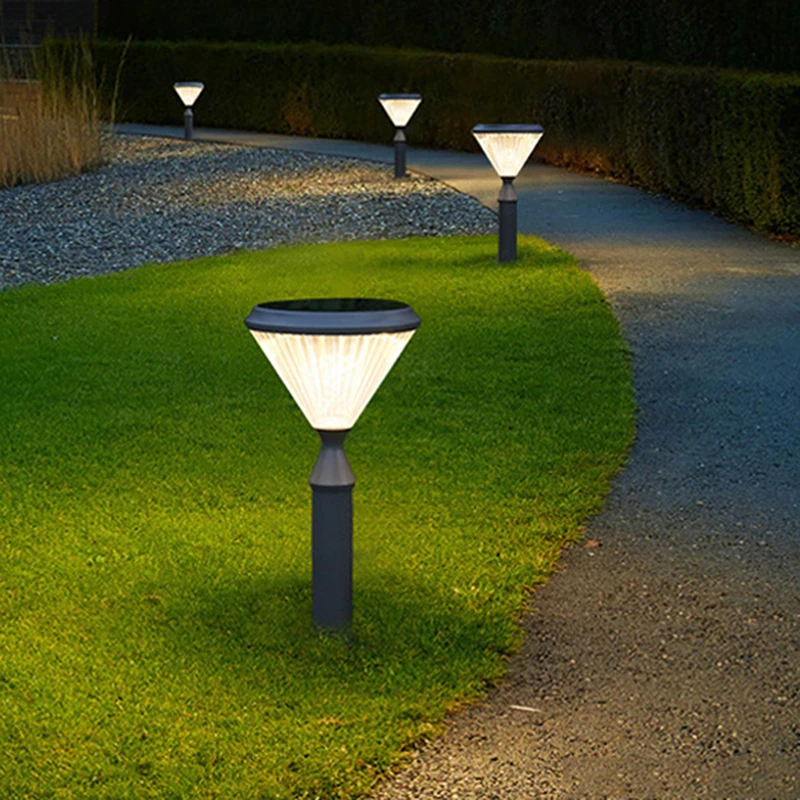 Modern Design Outdoor Waterproof Solar Lights Villa Hotel Landscape Park Courtyard Lawn Lights Aluminum Street LED Lamps