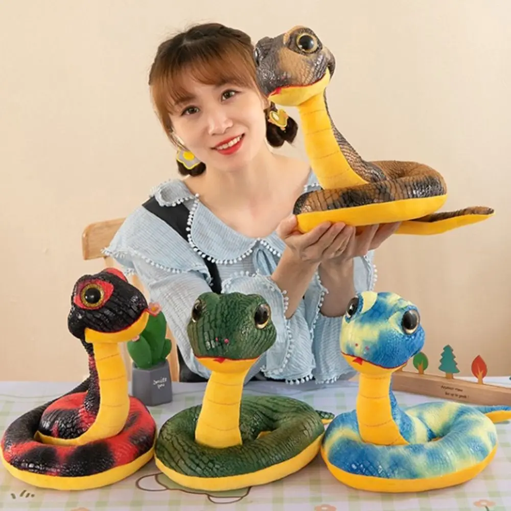 สวัสดีปีใหม่งูปีตุ๊กตาของเล่นสไตล์จีนโชคดีตาใหญ่งูตุ๊กตาของเล่นนุ่ม Zodiac Mascot