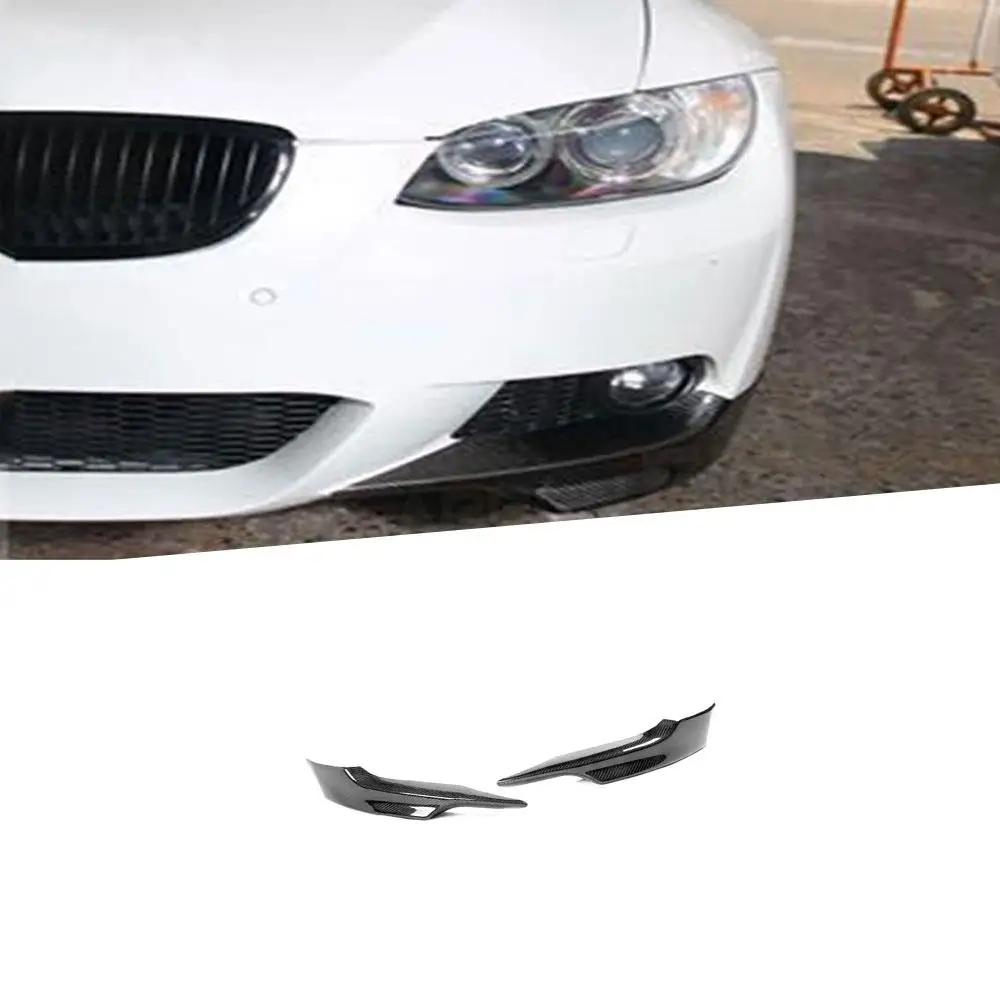 

For BMW 3 Series E92 E93 M Tech Sport 2PCS Carbon Fiber Car Front Bumper Splitter Lip Diffuser Guard Protector 2007 - 2009 FRP