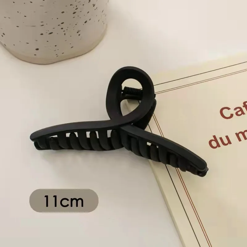 Grote Zwarte Haarclip Voor Vrouwen Mode Franse Elegante Haargrepen Koreaanse Letter Haarklauw Clips Meisjes Haarspelden Haaraccessoires