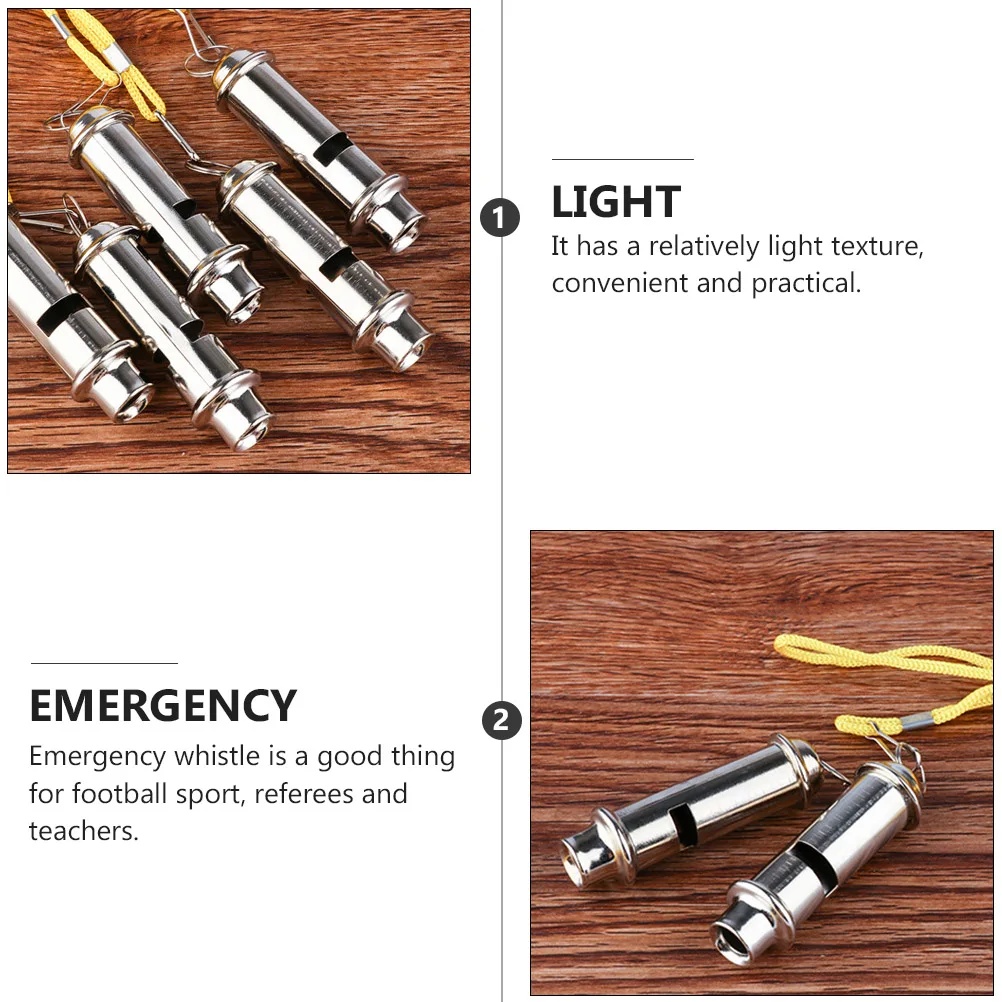 

3pcs Stainless Steel Camping Whistle Loud Outdoor Whistle Clear Sound Sports Emergency Accessories