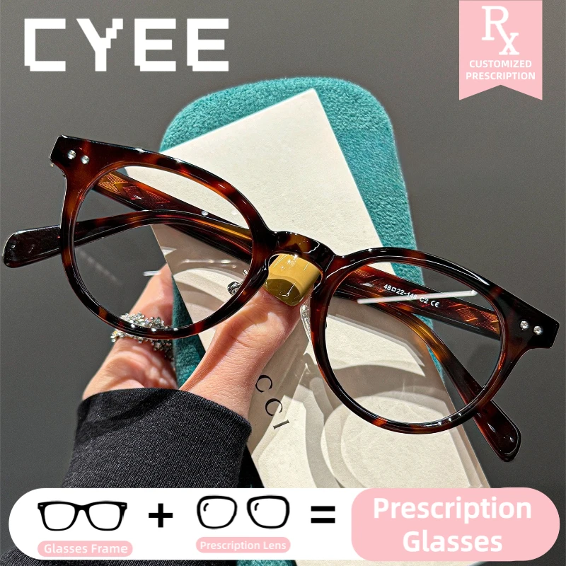 

Очки CYEE Vintage Oval с индивидуальной коррекцией зрения, фотохромные, с защитой от синего света, мультифокальные и прогрессивные.